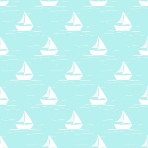 sailboat coordinate light blue small