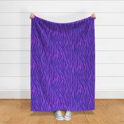 Tiger Stripes Dark Blue on Purple 