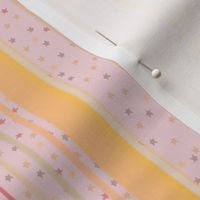 Maximalist Folk Art Floral Quilt  Collection - STRIPES + STARS - COTTON CANDY PINK