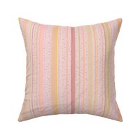 Maximalist Folk Art Floral Quilt  Collection - STRIPES + STARS - COTTON CANDY PINK