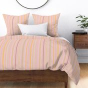 Maximalist Folk Art Floral Quilt  Collection - STRIPES + STARS - COTTON CANDY PINK