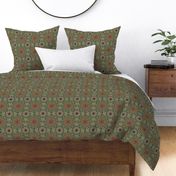 Maximalist Folk Art Floral Quilt SAGE GREEN