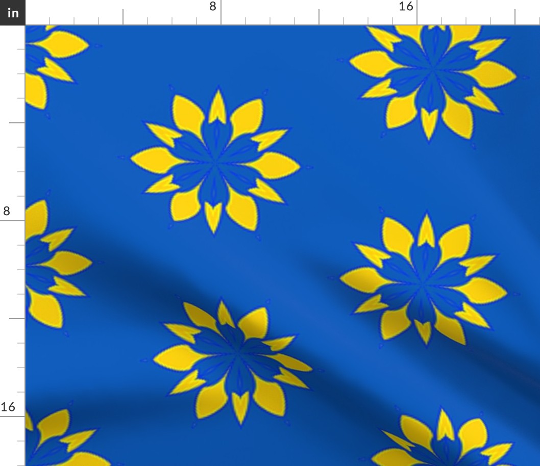  Blue and Yellow For Peace Pattern | Large Scale