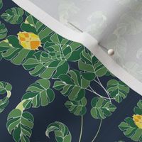 solids monstera damask