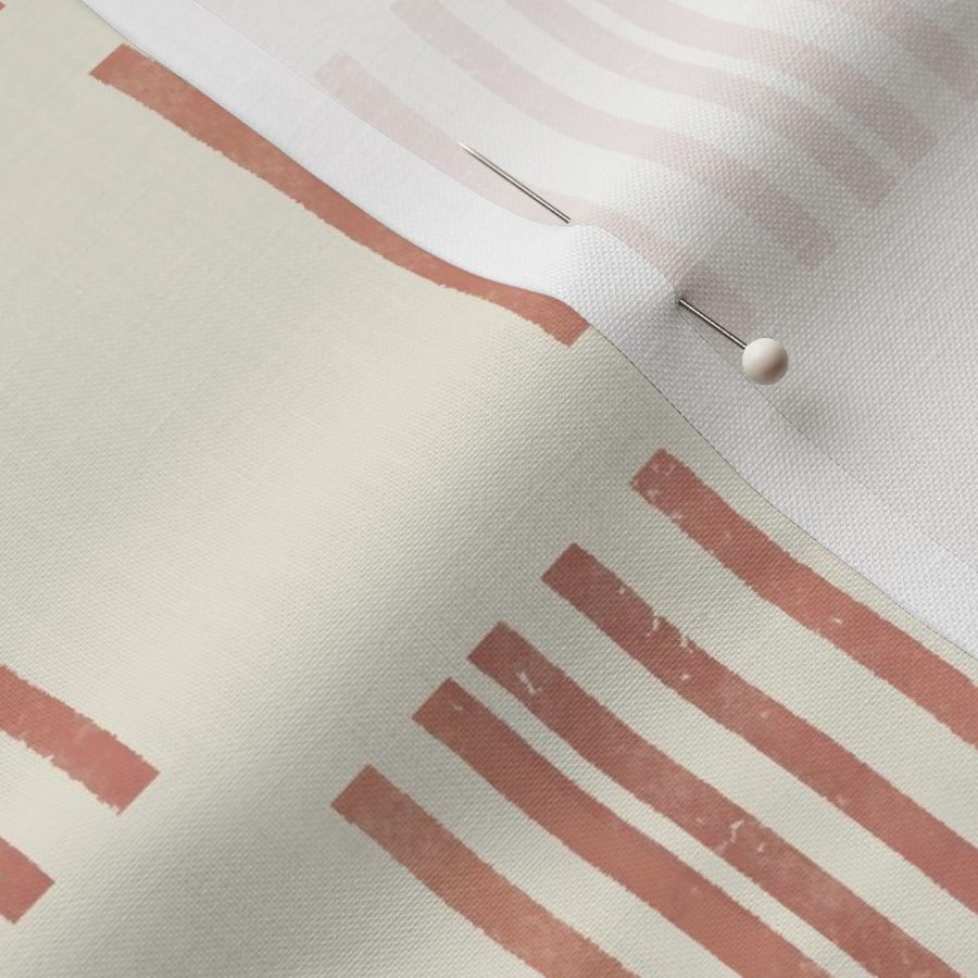 Peach Mudcloth Stripes