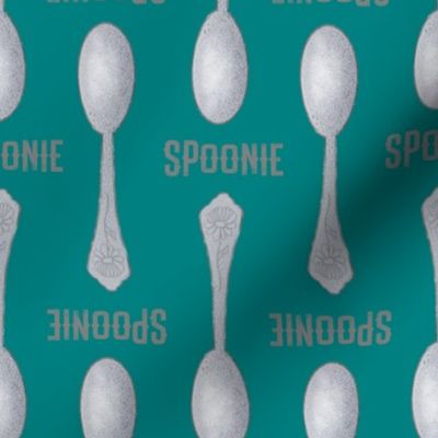Teal Spoonie Spoons Large Scale