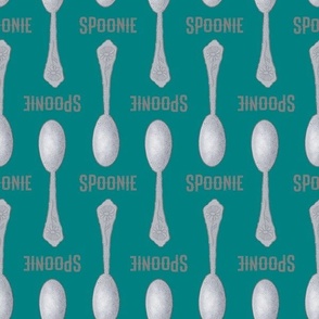Teal Spoonie Spoons Large Scale