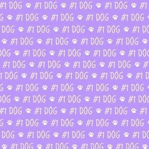 Purple Number One Dog, Good Dog Fabric 1" Design