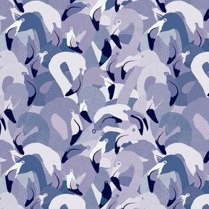 Flamingoes in Soft Violet - SMALL