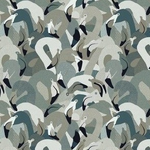 Flamingoes in Earth Tones - SMALL