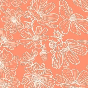 Summertime Floral-Shell Coral-medium-Hufton Studio