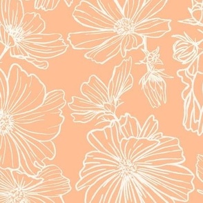 Summertime Floral-Soft Coral-Large-Hufton Studio