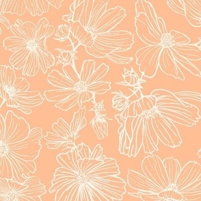 Summertime Floral-Soft Coral-Medium-Hufton Studio