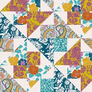 patchwork boho chic  quilt