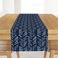 Shibori herringbone navy