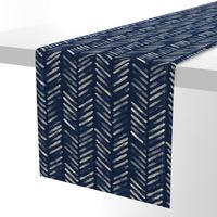 Shibori herringbone navy