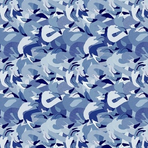 Flamingoes in Blue - Railroad