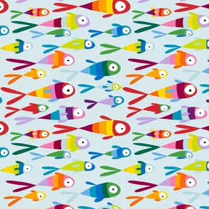 Rainbow Fish Light Blue