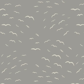 City summer dust birds on grey - large