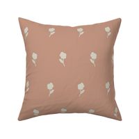 City summer dust flowers on vintage pink - large