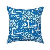 Forest Animals Rich Blue