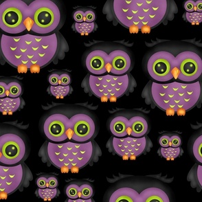 Owls on Black 