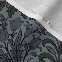 GARDEN IN BAY LEAF AND PERIWINKLE - WILLIAM MORRIS AND JOHN DEARLE
