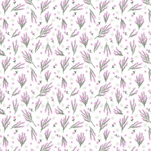 Pink Flowers on White — Small
