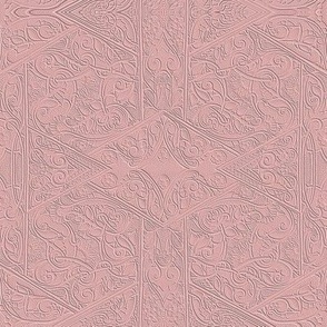 Trompe l'oeil 3d Art Nouveau Pink textures