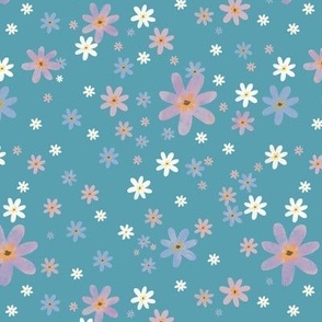 Daisy Ditsy Teal 