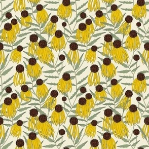 Yellow Coneflowers.Boho.Sml