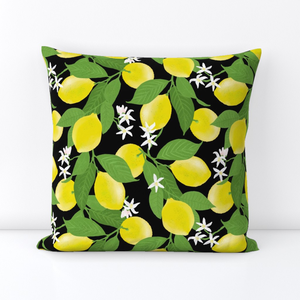 Lovely Lemon Grove, Black by Brittanylane