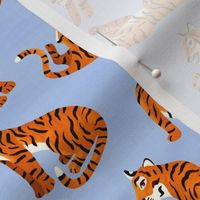 Simple Tiger Illustration - Lilac and Orange - Medium Scale