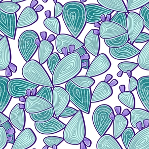 Purple Prickly Pear Print - Large Scale