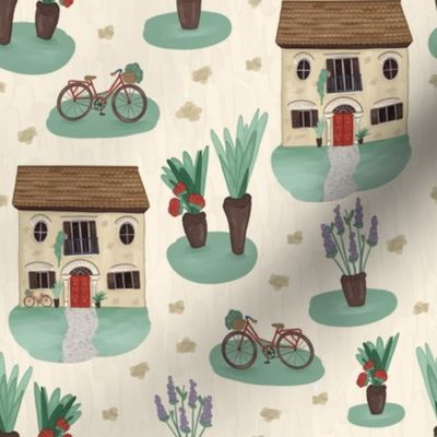 Vintage Houses and Florals