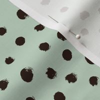 .5” Mint Chocolate Chip Hand Painted Dots Wilderness