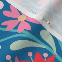 Maxi Folk embroidery flowers - jumbo 24 scale wallpaper scale by Pippa Shaw