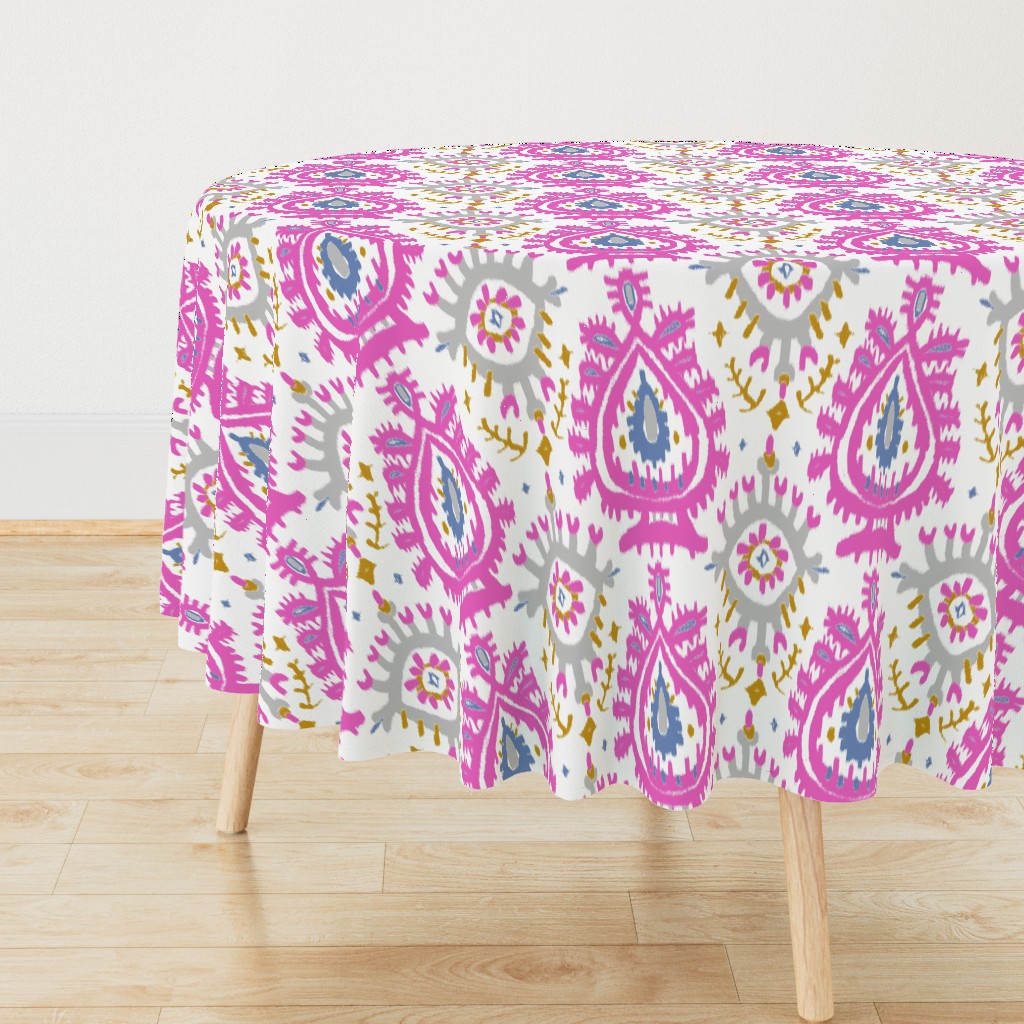 Emerald Ikat in soft plum