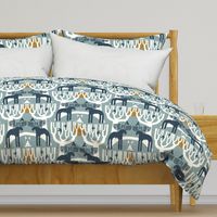 moose and hare (lg, blue)