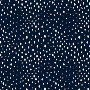 rain dots M - white on deep blue