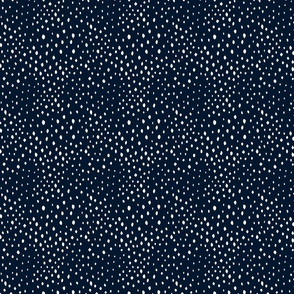 rain dots S - white on deep blue