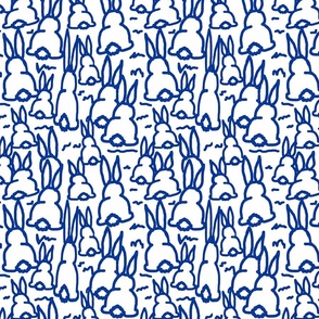 Blue Painted Bunny Bottoms Small