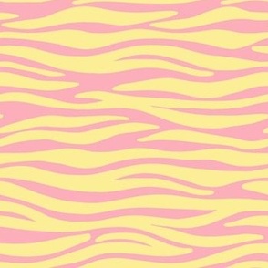 Zebra Stripes Pink Yellow