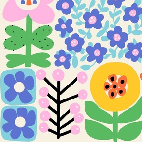 Maximalist Folk Art Flowers