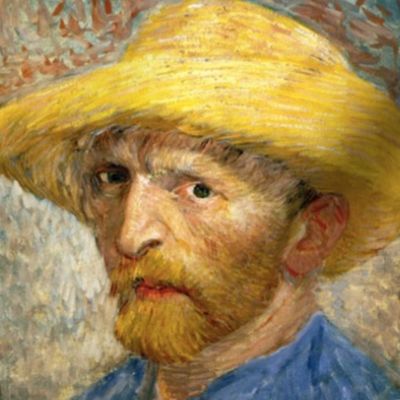 Self portrait in Straw Hat, 1887
