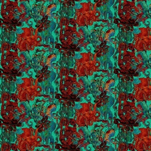 Octopusaflage - Abstract Vintage Feel Deep Sea Octopus Design 