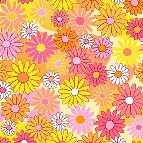 210 Daisies pink and yellow