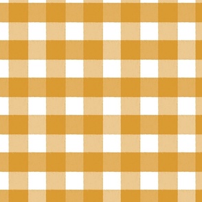 Orange and White Gingham