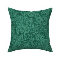 Folk Floral - extra large - emerald 