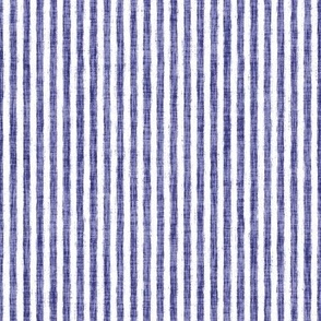 Sketchy White Stripes on Periwinkle Woven Texture